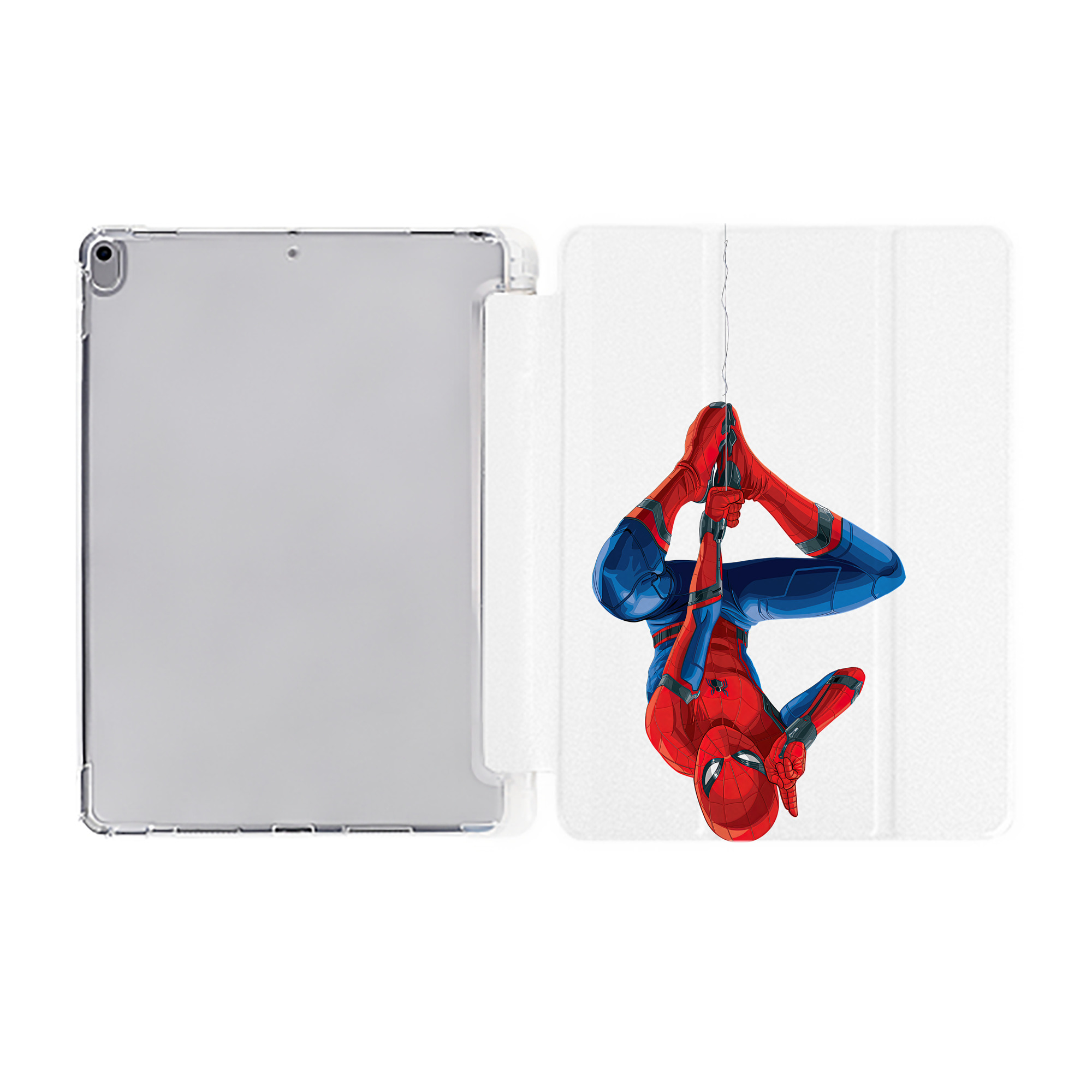 （画像用） Spider Man スパイダーマン IPad ケース ペン収納付き 三つ折りスタンド PUレザー×シリコン 対応機種9.5/10.5/10.9インチ